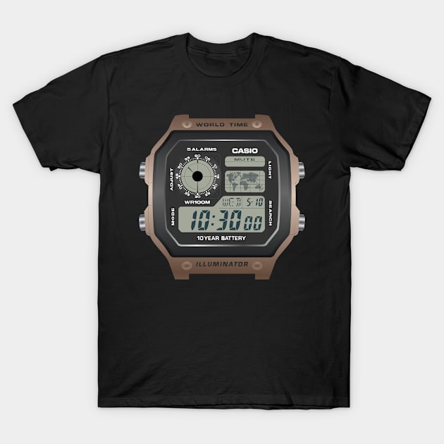 Casio Copper AE1200 T-Shirt by RadDadArt